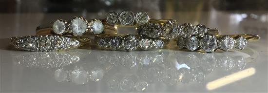 5 x gold and diamond rings and 9ct gold ring